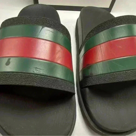 Gucci slide sandal with web GG red green lido - Picture 9 of 11